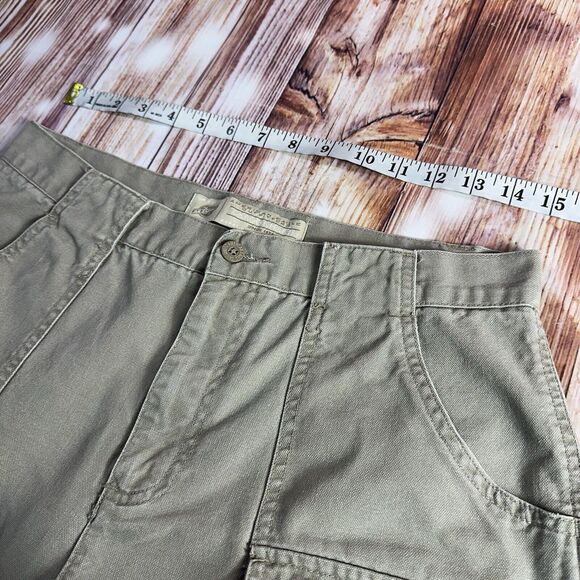 Vintage Y2K American Eagle CARGO KHAKIS Size 10 High Rise Boot Cut Pants 30x30.5 - Picture 4 of 11